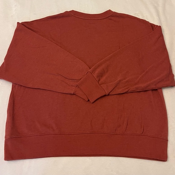 American Eagle Outfitters Dark Orange Sweatshirt with Yellow Print - Picture 3 of 5